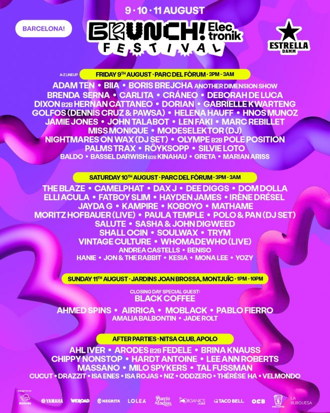 Barcelona’s Brunch Electronik Festival announces set times and stage splits for 2024 edition